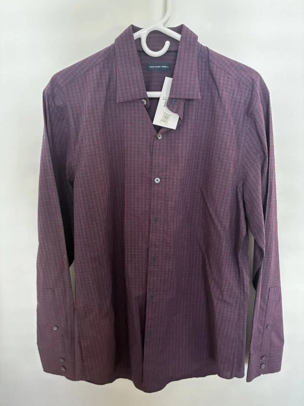 NWT Zachary Prell Men's Button Up Shirt Purple Medium